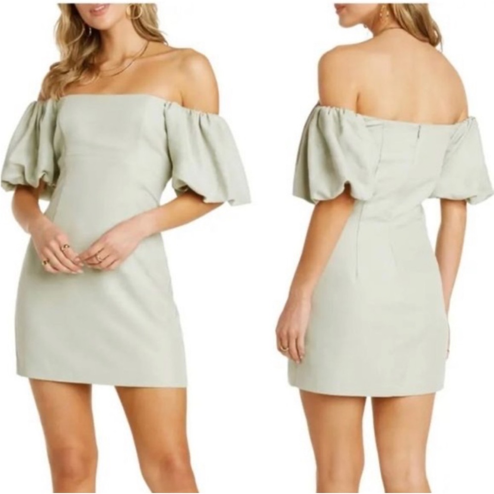WILLOW Lucia Convertible Puff Sleeve Minidress - Picture 2 of 5